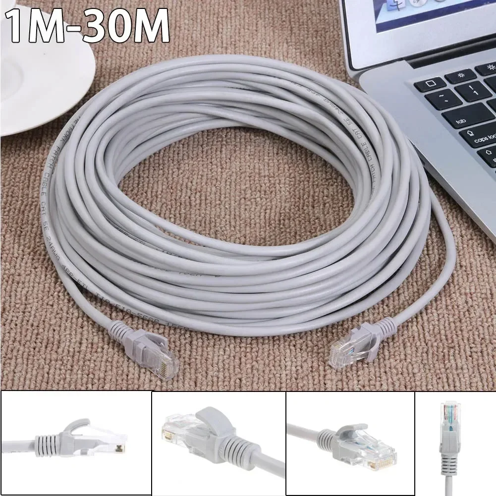 Cavo Ethernet Cavo di rete LAN RJ45 ad alta velocità Router Cavi per computer Lunghezza 1 m/1,5 m/2 m/3 m/5 m/10 m/15 m/20 m/25 m/30 m