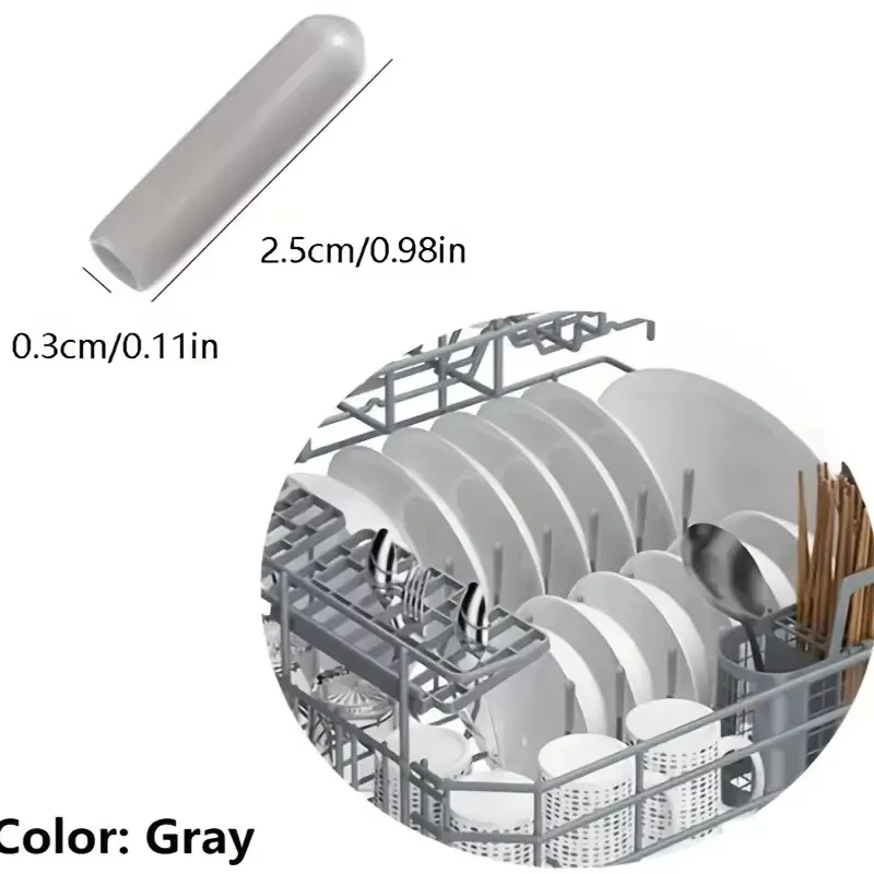 100pcs Dishwasher Rack Caps Tip Tine Cover Cap Flexible Round End Caps Protective Sleeves For Sharp Article To Prevent Collision