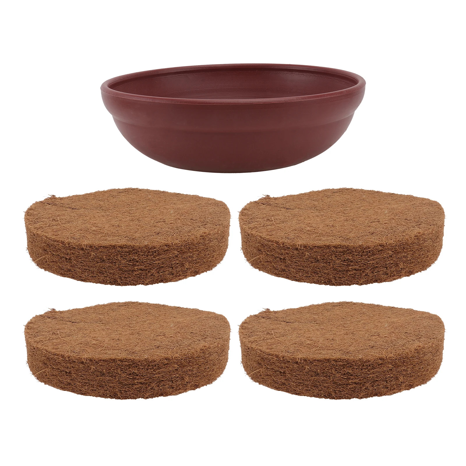 

1Set Pigeon Breeding Pad Natural Coconut Fiber Mat Set Includes 4 Pieces Long Term Use Nest Coir Pad for Avian Care