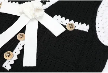 ZJYT Summer Elegant Knitted Dresses for Woman 2026 Fashion New Sleeveless Bowknot Midi Casual Party Dress Pink White Vestidos 6