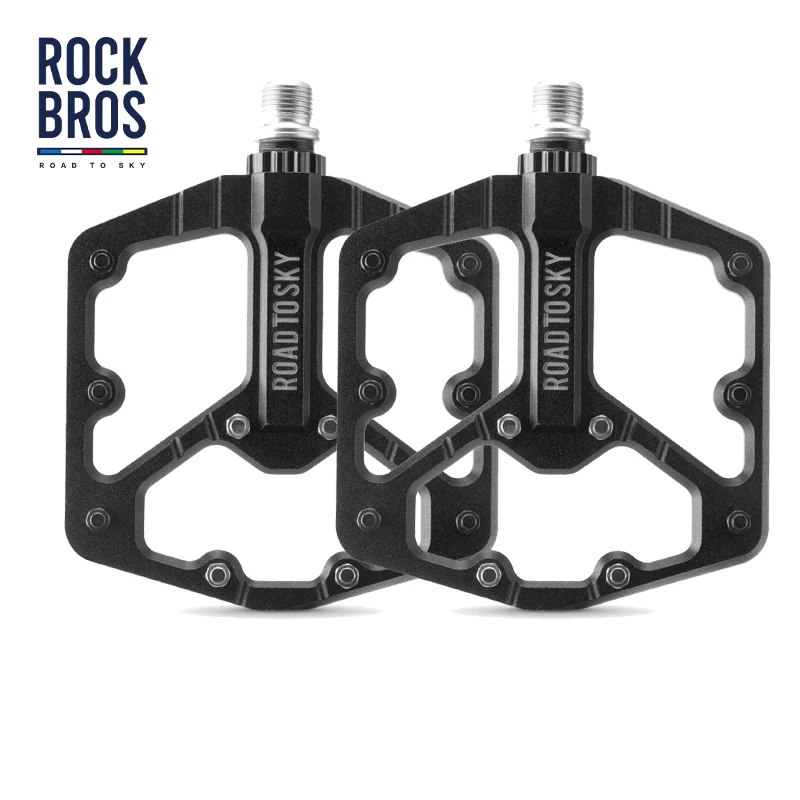 

ROCKBROS ROAD TO SKY Bicycle Pedals 3 Bearings Aluminum Alloy Bike Pedals Structure MTB High Quality Cycling Pedals Accessories