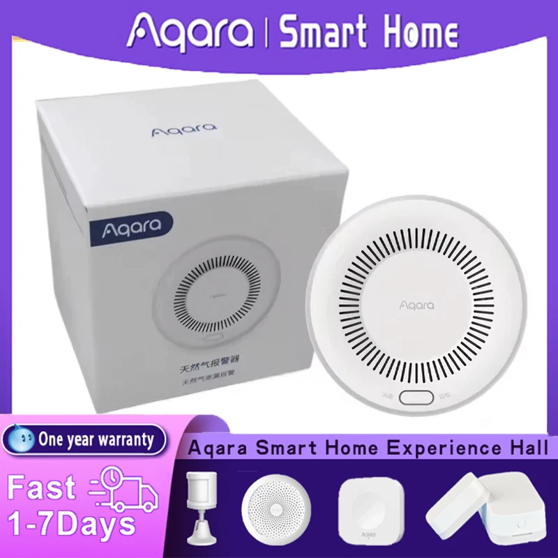 Aqara-Detector de alarma de Gas inteligente, Sensor de Gas Zigbee, Sensor de fuego inalámbrico inteligente para cocina, funciona con la aplicación Mijia, Sensor Homekits