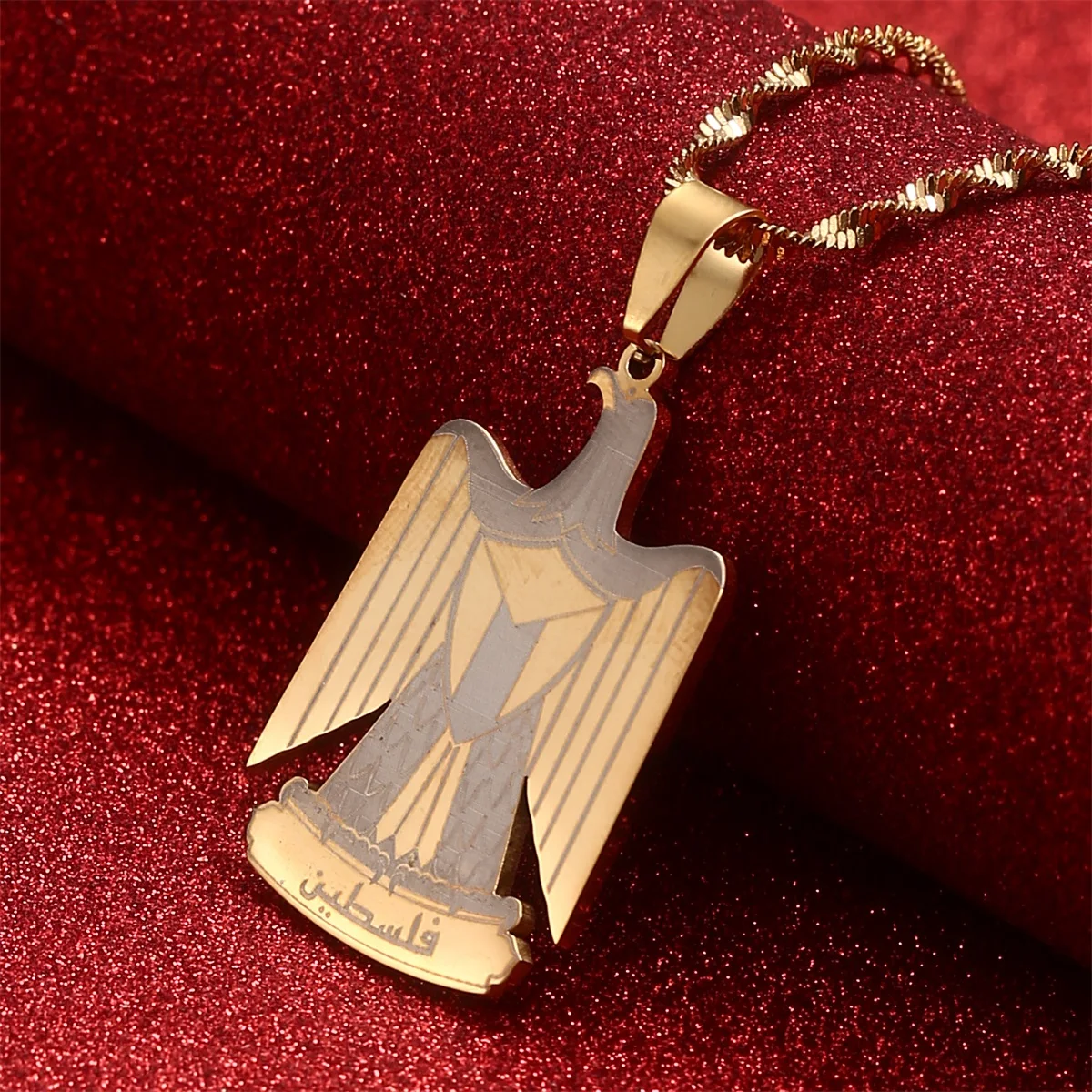 Palestine Pendant Necklace For Men Women Arabic African Stainless Steel Necklaces Amulet