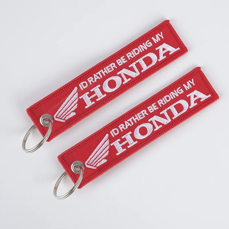 Motorcycle Embroidery Keychain Keyring For Honda Jazz Fit Avancier