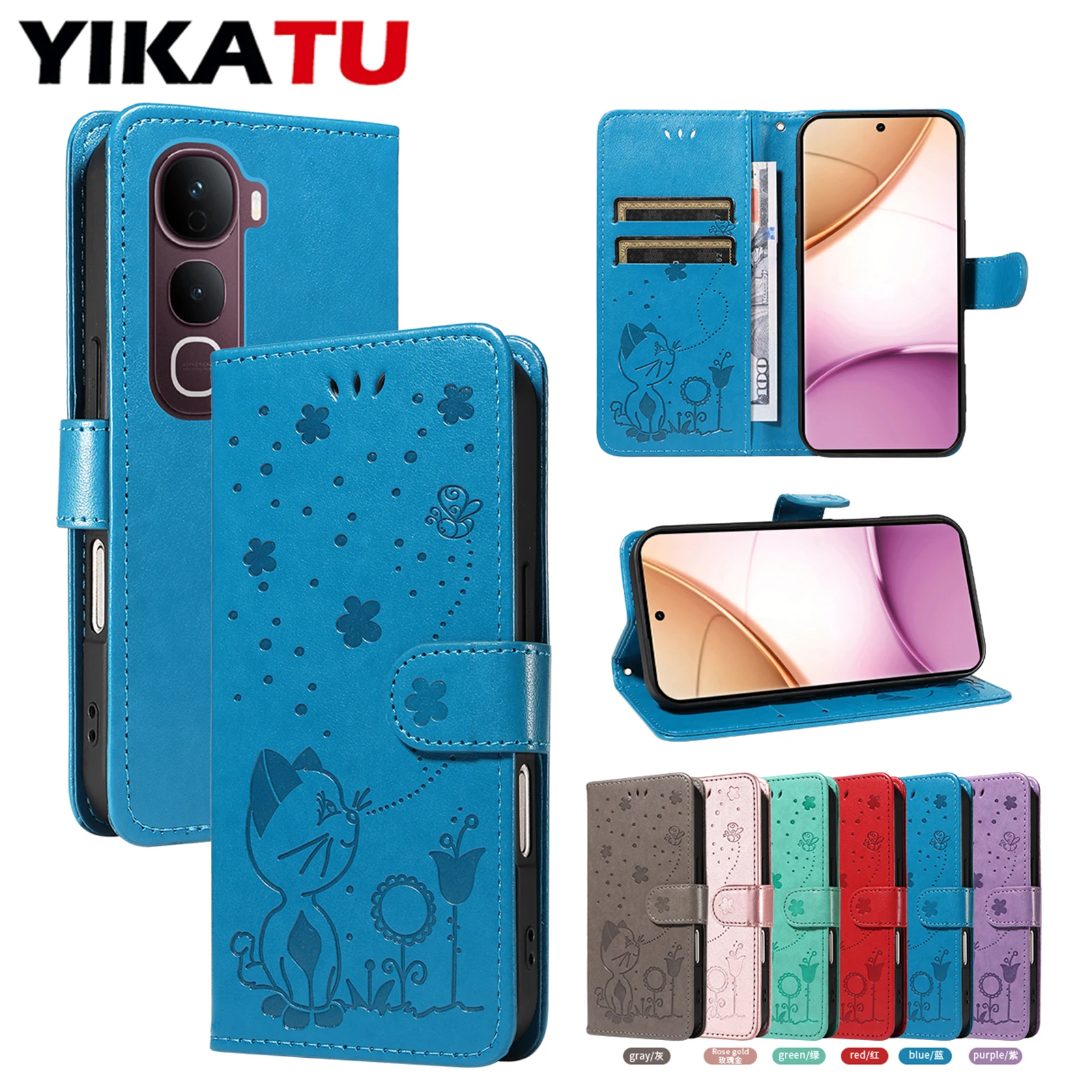 

For VIVO Y29S Y29 Y28 Y27 Y22S Y22 Y21 Y21D Y400 Pro Y300T Y200i 5G Y200E Y200 Y78 Plus Y39 Y38 Y37C Y35 Y33S Y31 Wallet Case