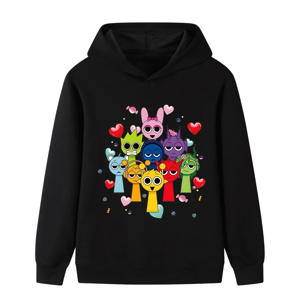 

Autumn Winter Cartoon Cute Sprunki Print Children's Hoodies Casual Fashion Boys and Girls Hooded Kid Sweatshirt Sports Pullover
