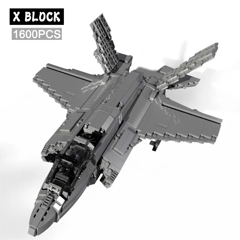 

Aircraft Series F35 Fighter Building Blocks Model Famous WWII Military Airplanes MOC Bricks Sets Boys Toys Gifts For Childrens