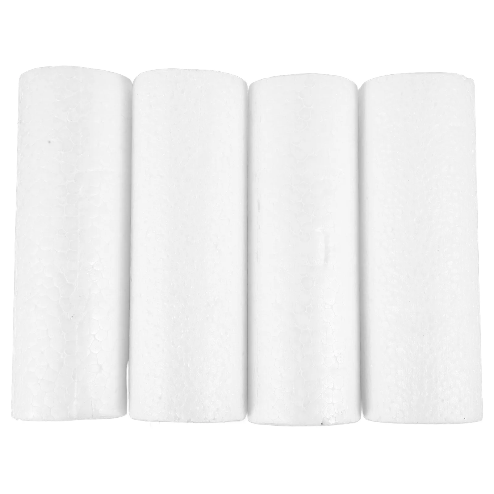 

4pcs Foam Cylinders 15Cm White Polystyrene Craft Rods For Kids Diy Painting Decorating Art Projects Motor Skills Development