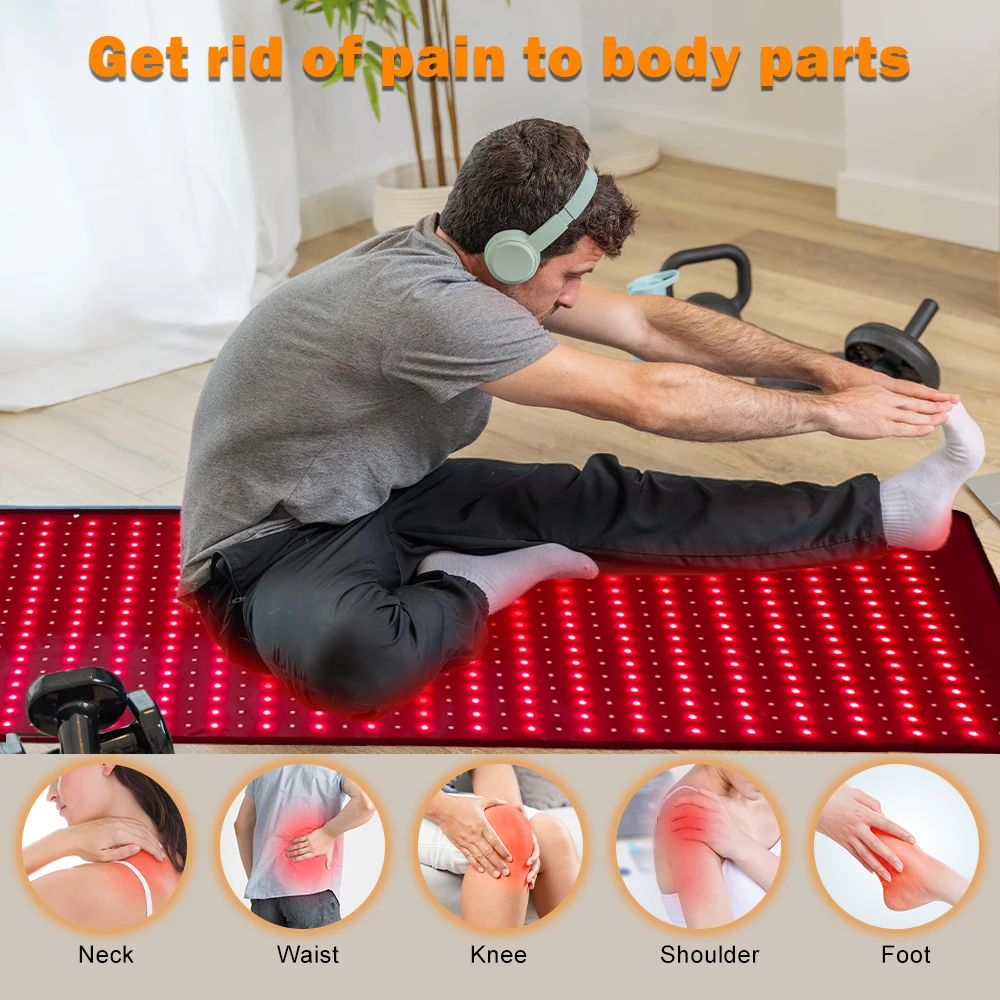 NEW NEW2025 New Arrival Home Use 70.9x24inch Full Body Near Infrared Red Light Therapy Blanket Mat 660nm 850nm Pain Relief Deskt