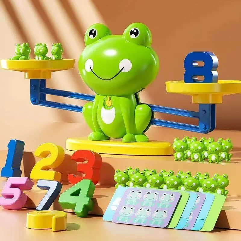 Kids Digital Frog Balance Toy Early Education Puzzle Addition and Subtraction Enlightenment Balance Mathematics Teaching Aids