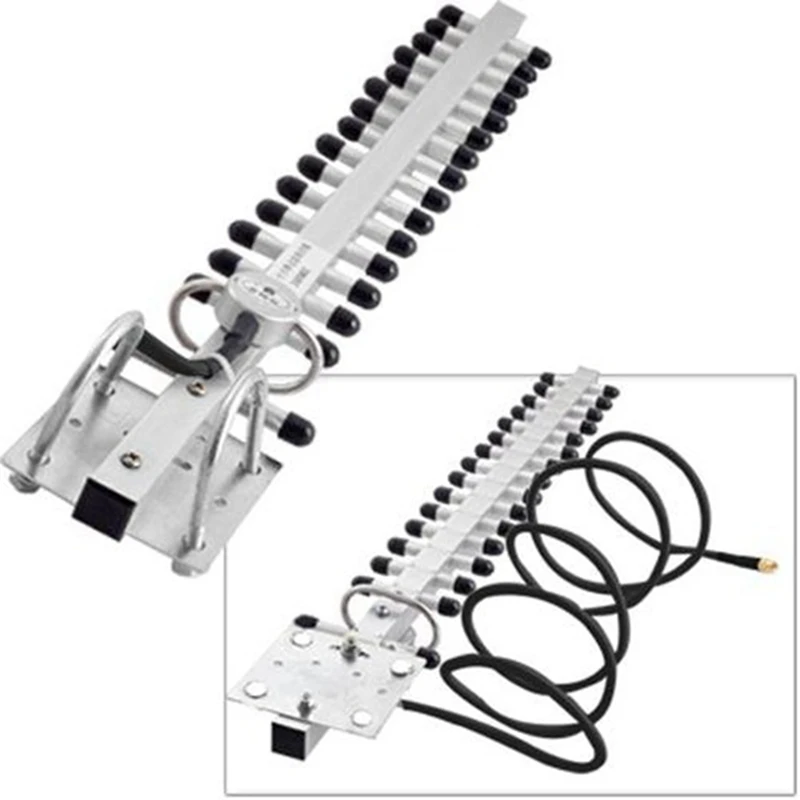 1ชิ้น2.4กิกะเฮิร์ตซ์16DBI-18DBI ยากิ WLAN WiFi Omni เสาอากาศไร้สาย & 1ชิ้นสายเคเบิลแบบหัวต่อตัวผู้ต่อ SMA ตัวผู้ SMA ตัวผู้