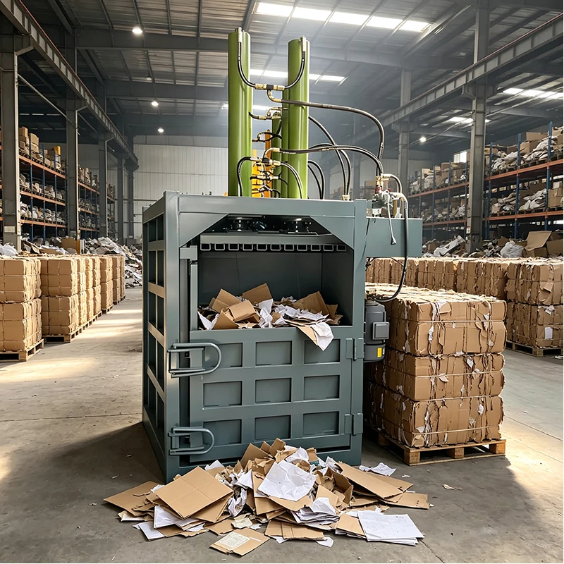 Paper Baler Vertical Hydraulic Baling Machine for Waste Paper Compression Recycling with 30T Bale Press Capacity System