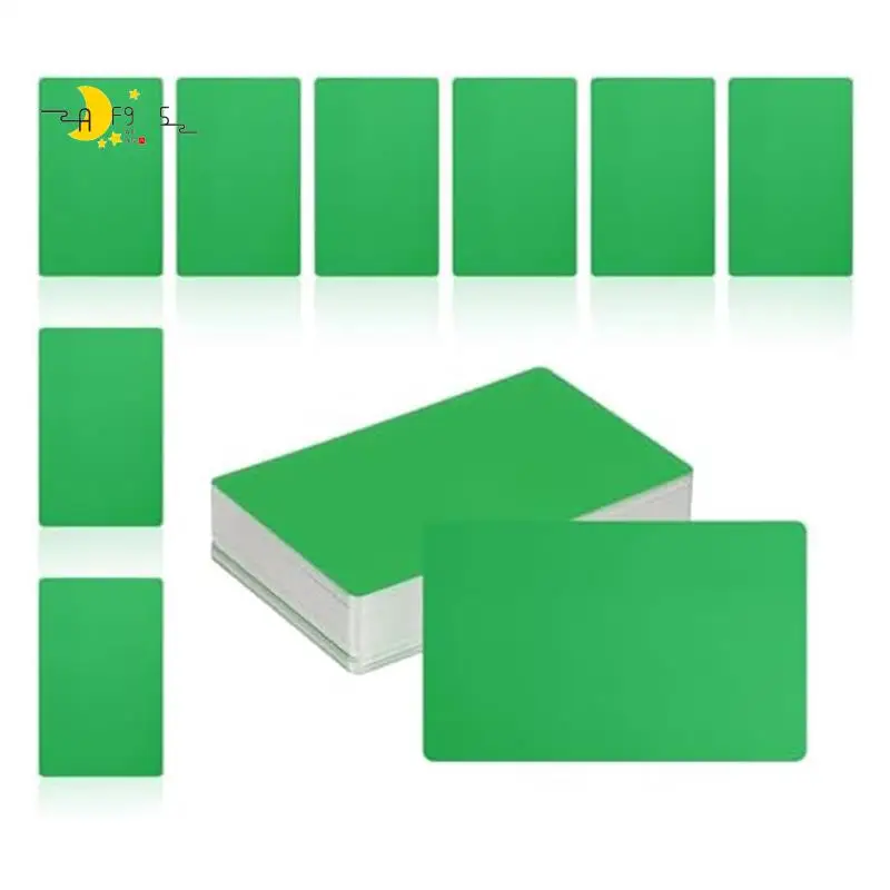 AF95-150Pcs espacios en blanco para tarjetas de visita de Metal, Material de grabado láser de aluminio de 1/64 pulgadas de espesor 3,4X2 pulgadas para tarjetas de visita DIY
