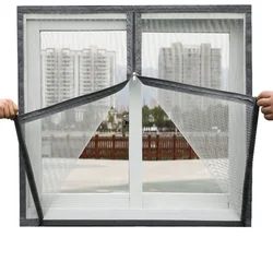 Mosquito nets for windows, summer insect-proof curtains, removable household screen doors, invisible custom zipper mosquito nets