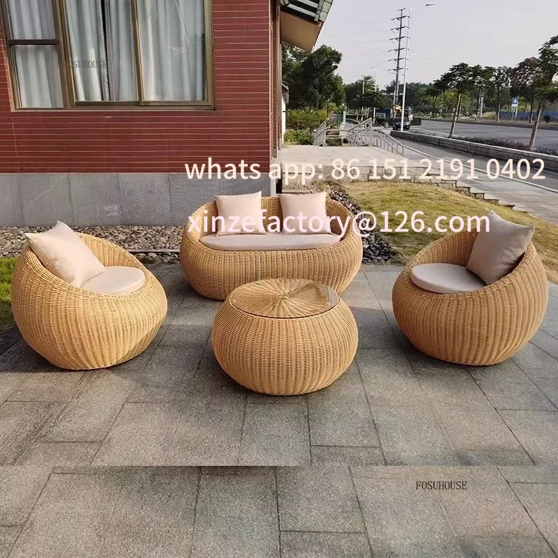 

Customizable Outdoor Sofa Chair Combination Balcony Courtyard Light Luxury Lounge Chair Designer Sofa Leisure Outd