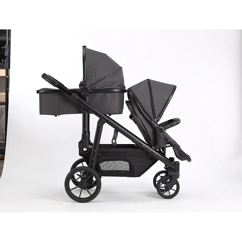 

Double Infant Cart Foldable 3 In 1 twin baby Stroller