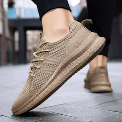 Fujeak Unisex Comfort Flat Shoes Light Casual Men's Sneakers Breathable Mesh Anti-slip Running Shoes for Men Plus Size Footwear