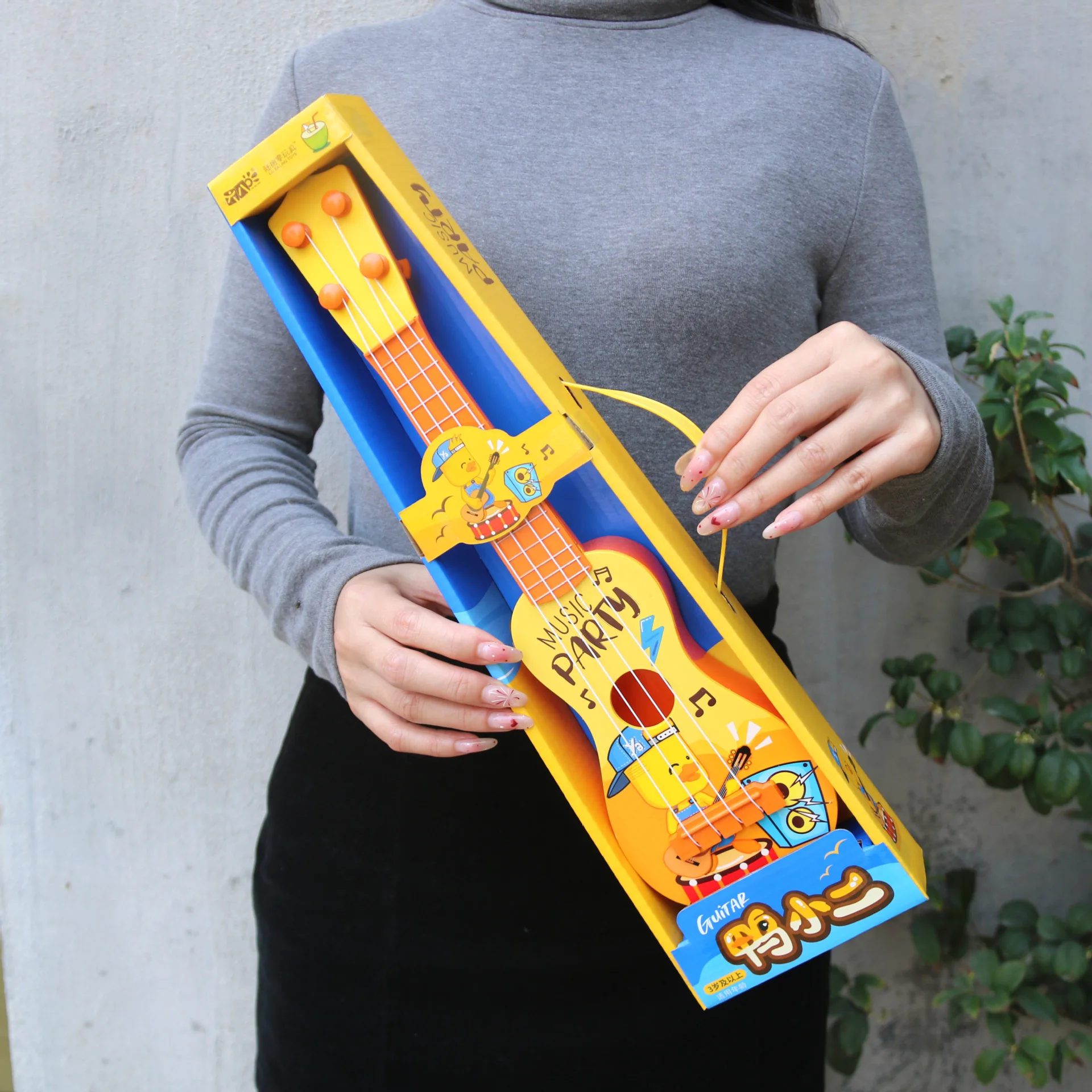 Jouet de guitare musicale éducatif pour enfants, Instrument de dessin animé jouable pour cadeaux de maternelle