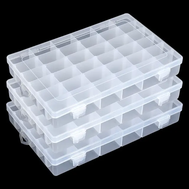36 siatek Plastikowe pudełko do przechowywania Pojemnik na biżuterię z regulowanymi przegródkami na koraliki Rzemiosło DIY Sprzęt wędkarski