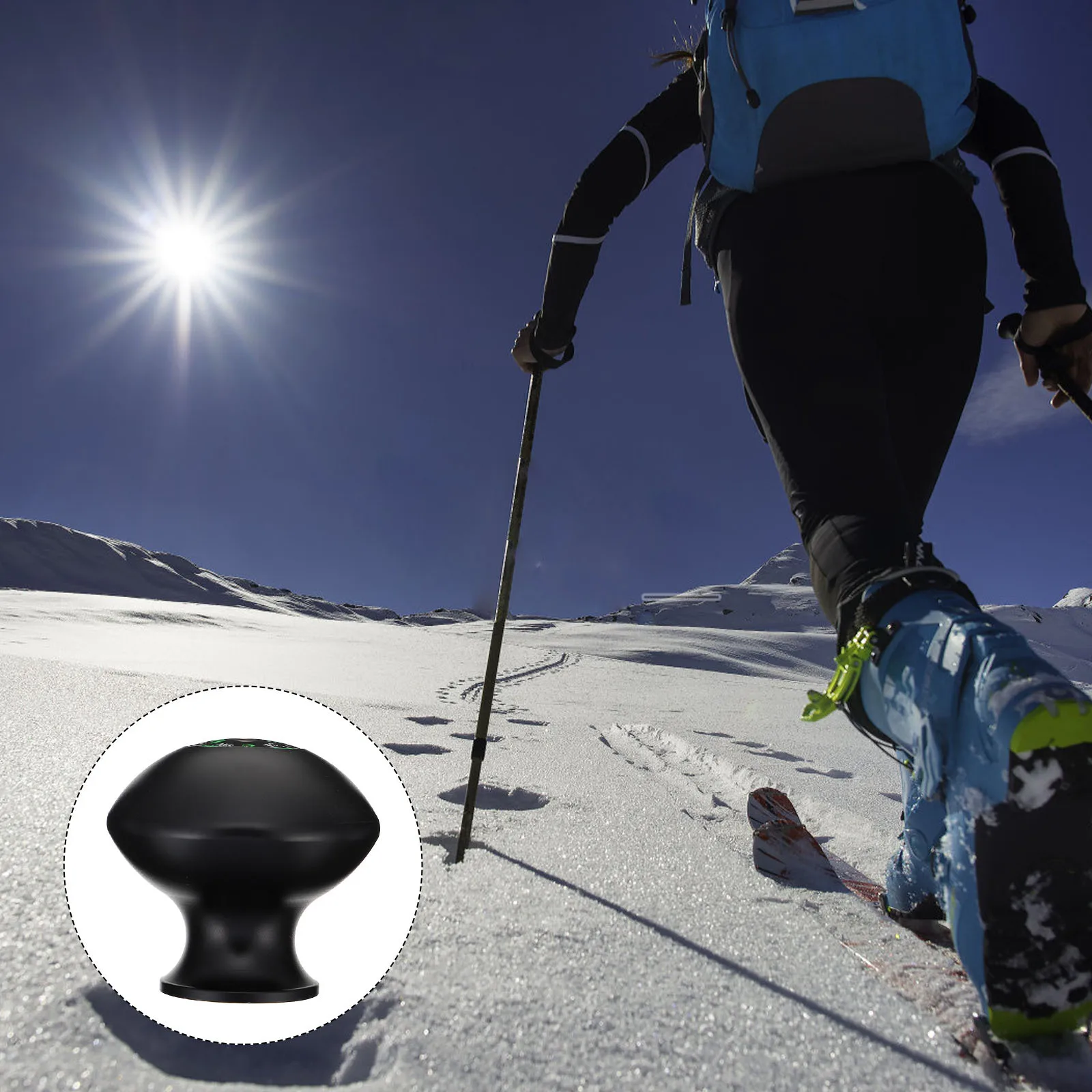 

1Pcs Trekking Pole Head Cover Universal Aluminum Hiking Pole Compass Outdoor Walking Stick Accessory Alpenstock Head Cover