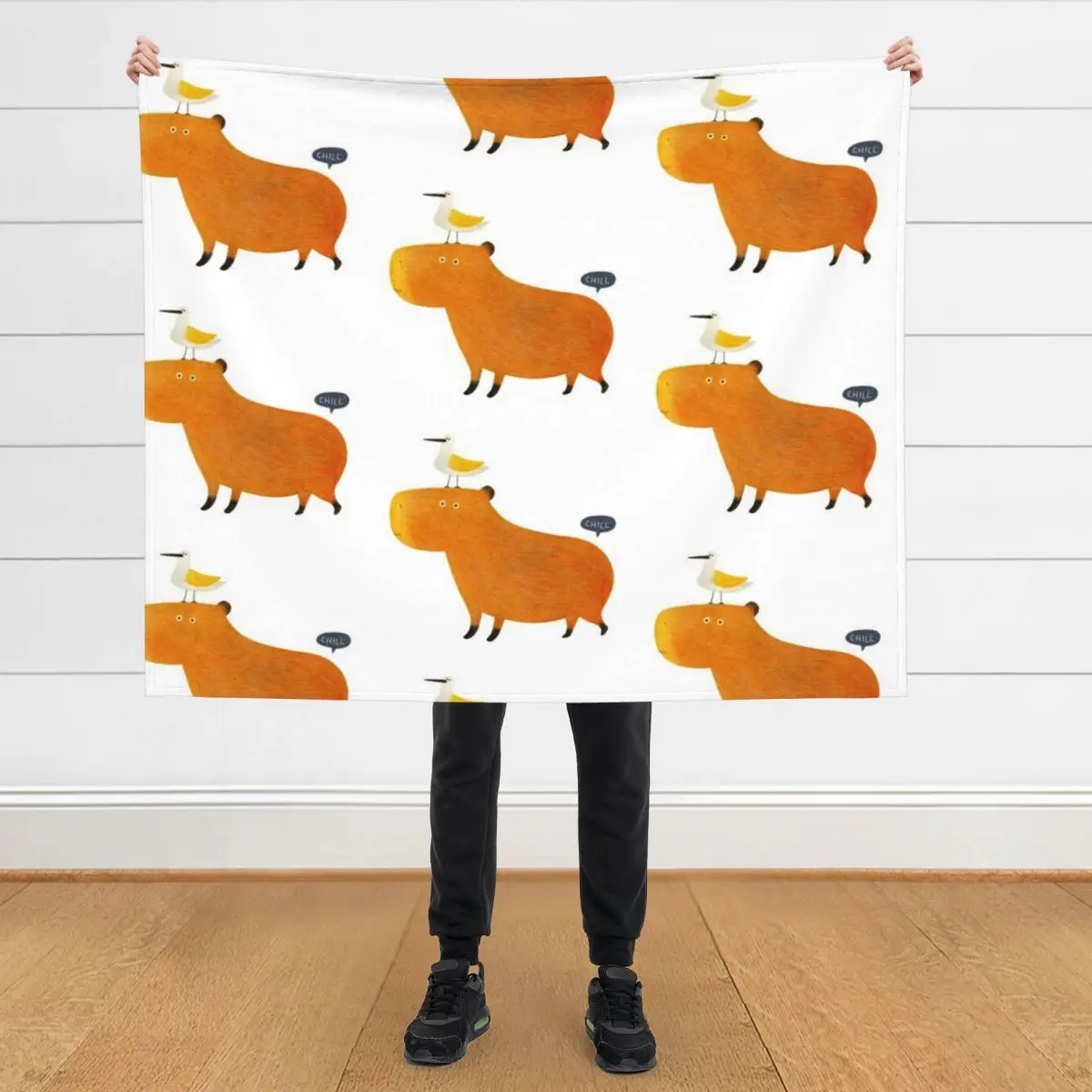 

Hapybara Capybara Throw Blanket Sofas Flannel Fabric Extra Large Throw Blankets