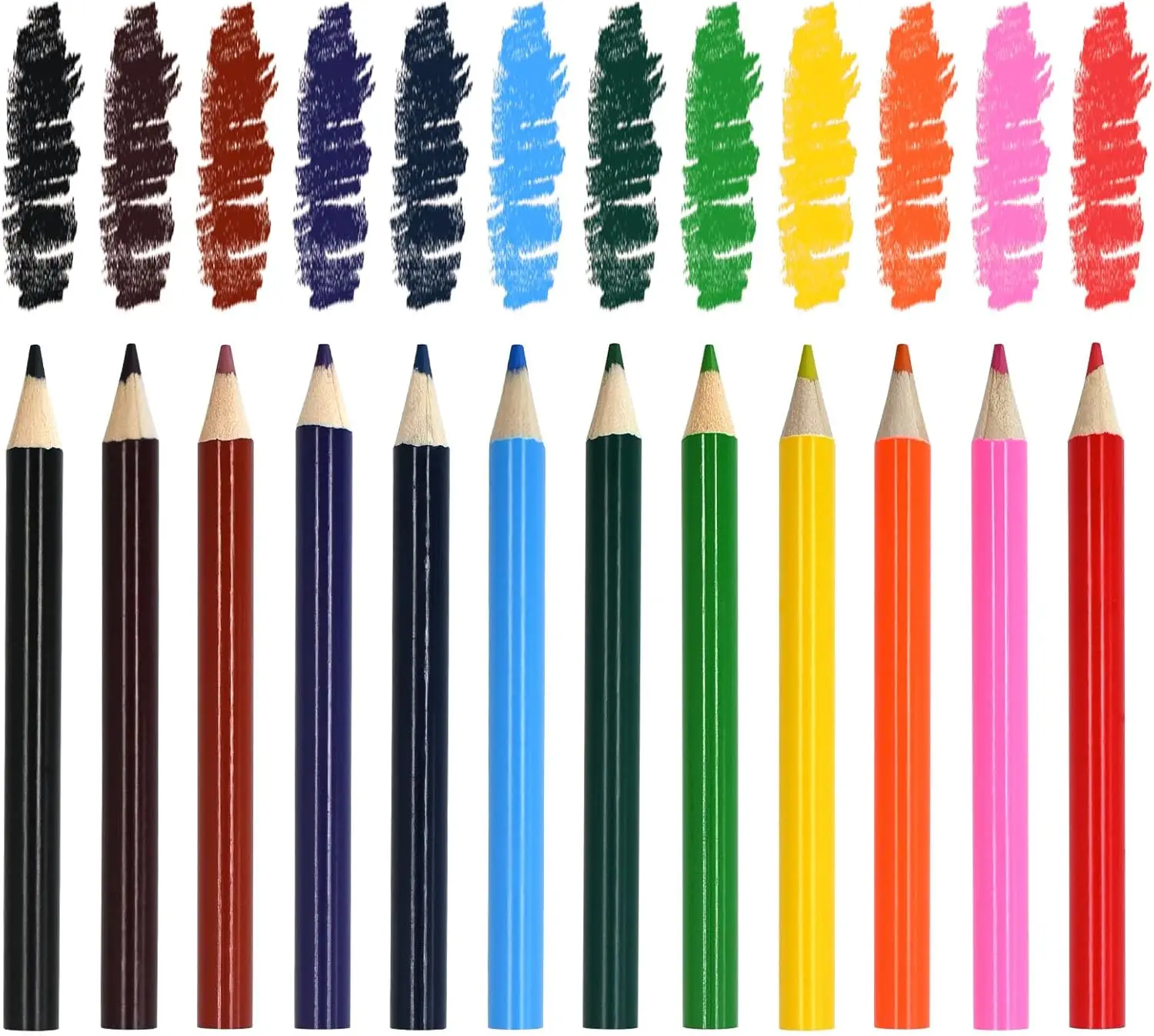 

Mini Colored Pencils, Wooden Pre-Sharpened for Drawing, Doodling, School Art Supplies, 12 Colors (12 PCS)