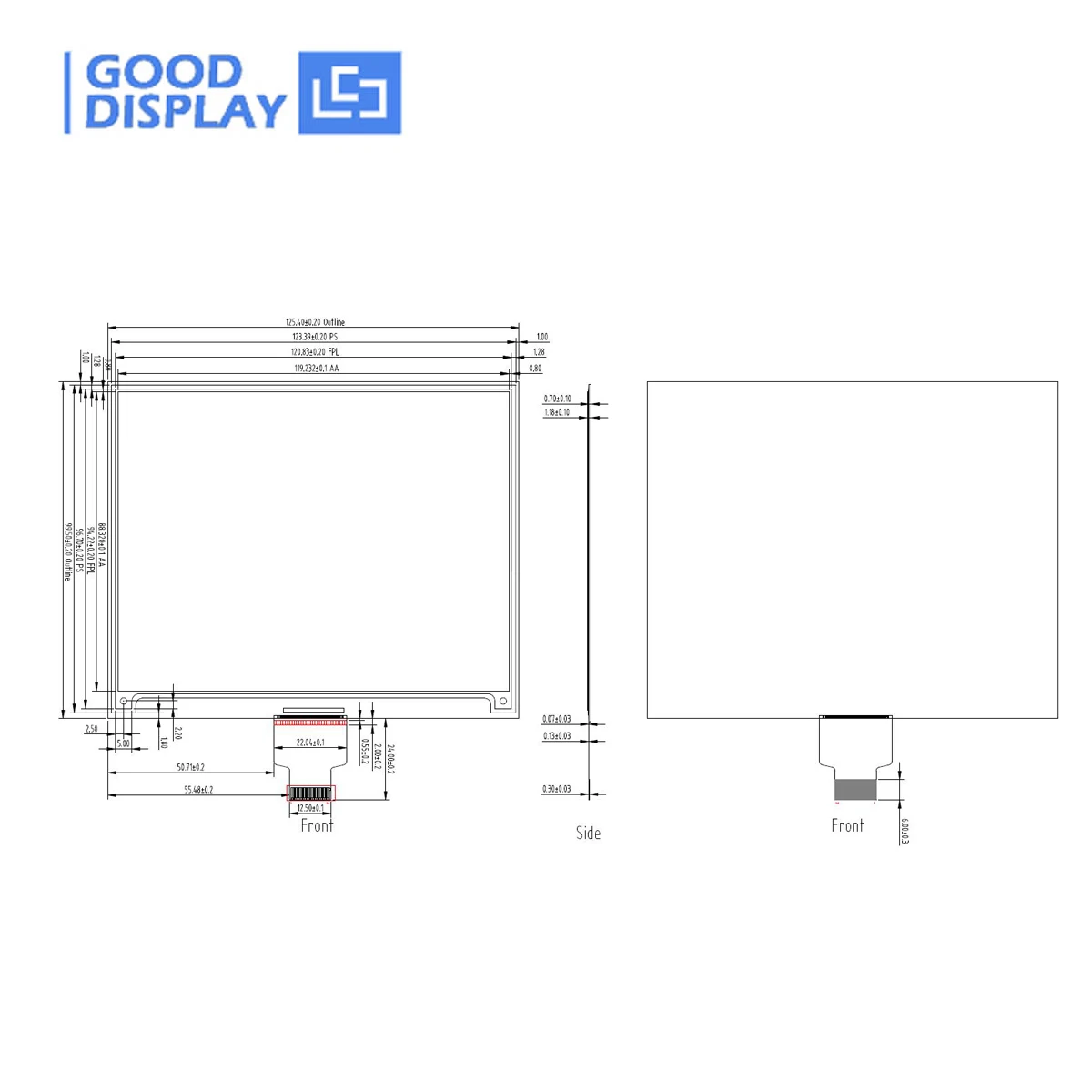 5.83 Inch Epaper Fast Update Screen 800x480 Resolution Paper-Like Eink Display, GDEW0583T8