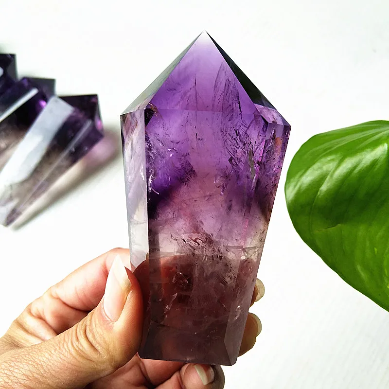 Natural Amethyst Quartz Crystal Tower Room Decortion Home Real Stone Wicca Witchcraft Energy Wand Spiritual Chakra Reiki Healing