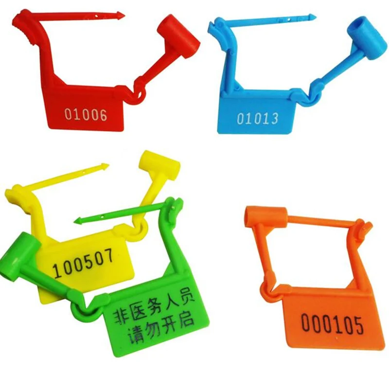 100pcs Hot Security Seal Plastic Disposable Lock Anti-theft Padlock for Travel Luggage Air Bags