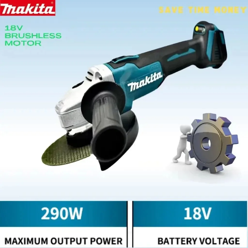 Makita DGA404 125mm Grinder Grinder Tool Wireless 18V Power Tools Electric Grinder Angle Grinder Brushless Sander Angle Cutt