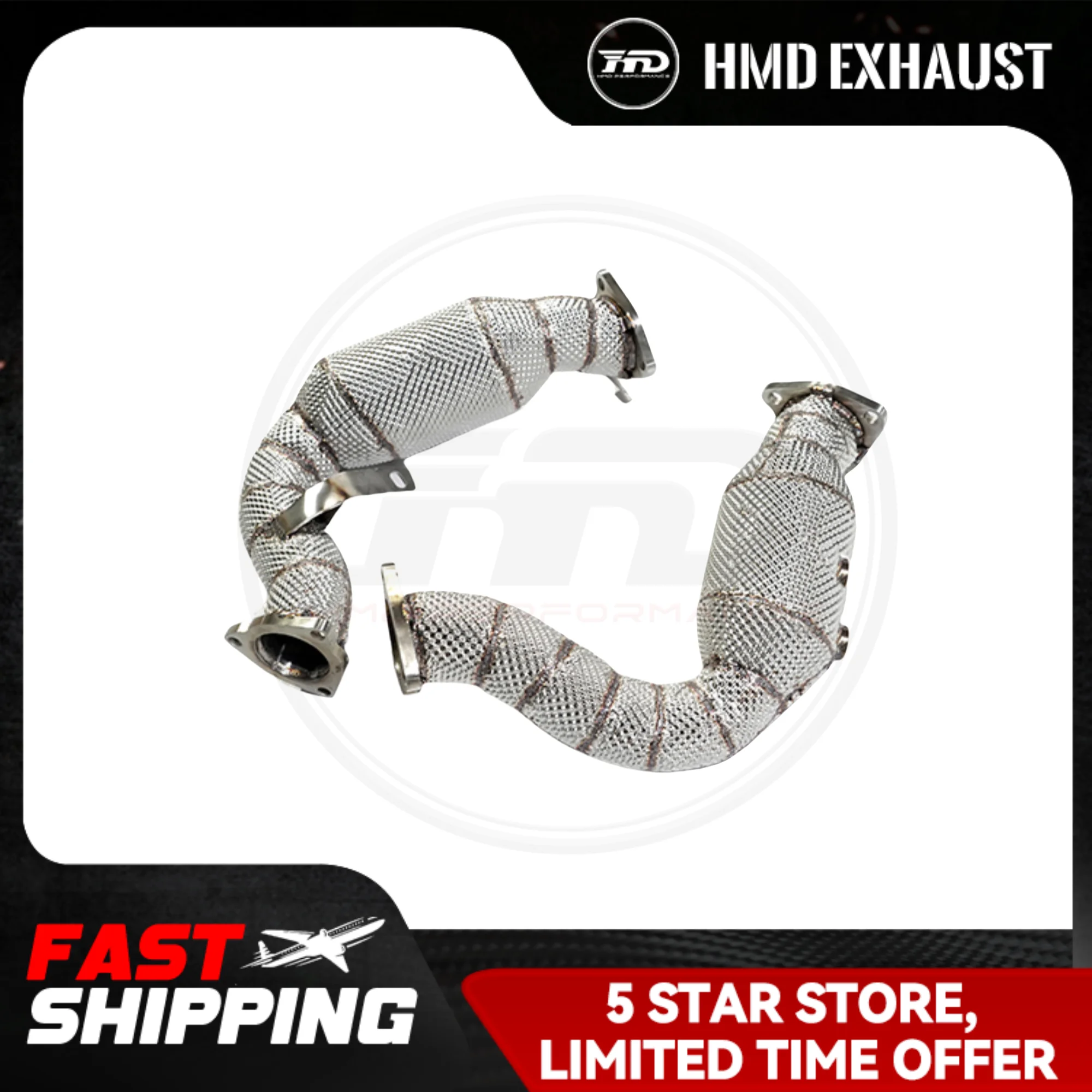 

HMD Stainless Steel Exhaust System High Flow Performance Downpipe For Audi S5 B8 Racing Pipe Exhaust Pipe