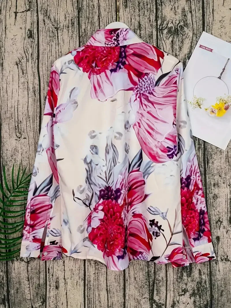 Women's shirts slim fit sexy soft and comfortable loose button lapel spring summer designer design plus size 2024