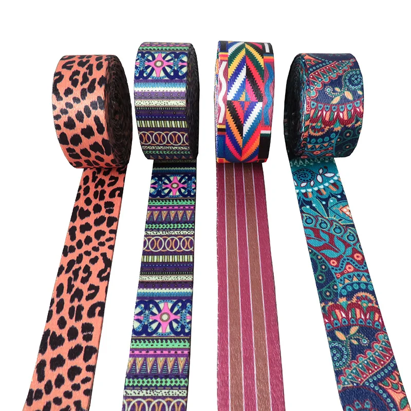 50 Yards/Lot Wholesale 25mm Printed Webbing Bag Luggage Belt Straps Dog Pet Collar Leash Rope Harness Backpack Sewing Accessory