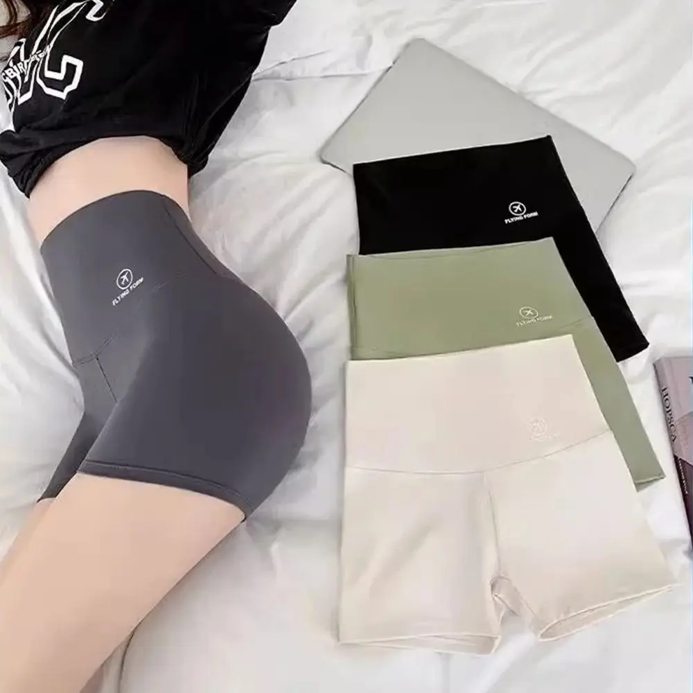 

1Pcs New Nylon Knitted Safety Shorts Butt Lifting Sexy High Waist Pants Thin Three-Quarter Length Shark Short Bottoming Pants