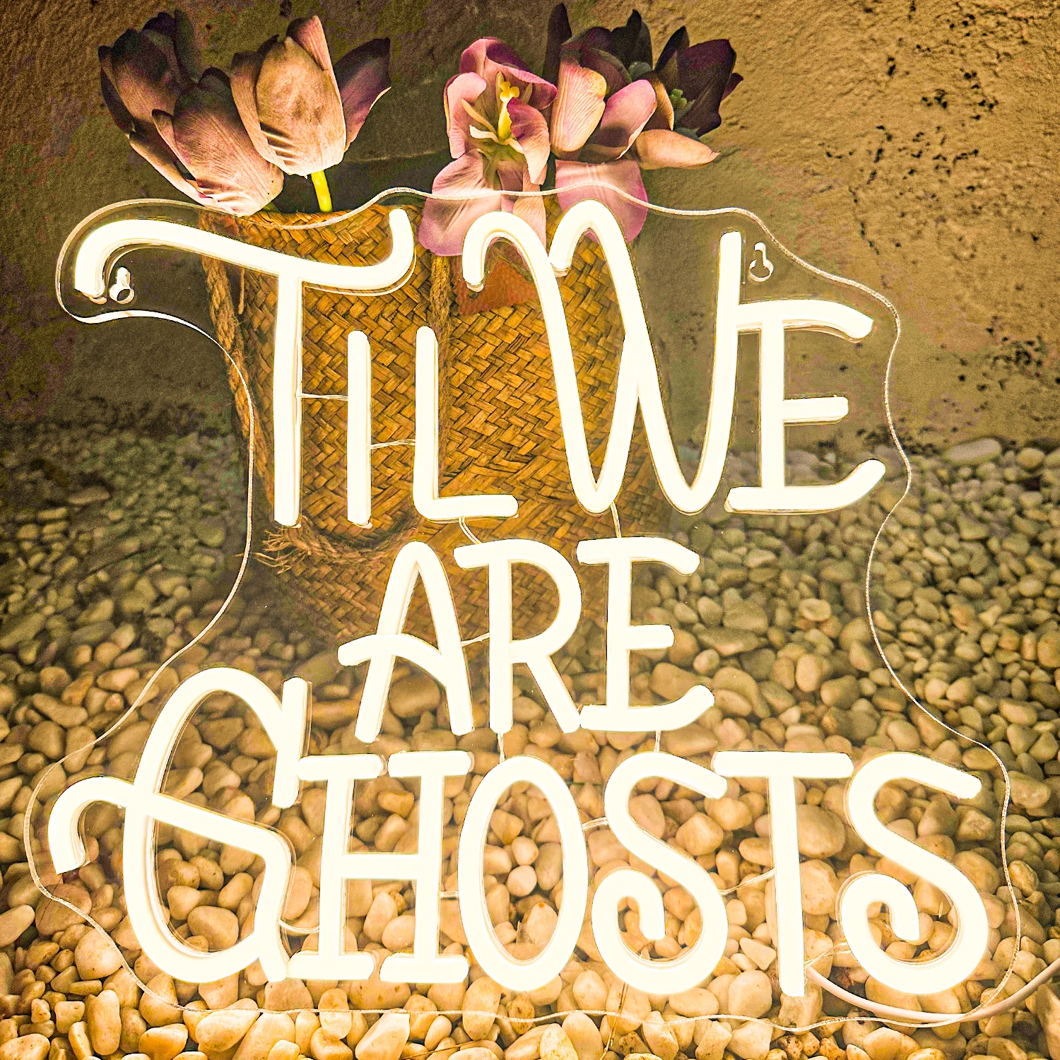 Imagem -06 - até Nós Somos Ghost Neon Sign Casamento Backdrop Decoração de Casa Gótica Presente de Aniversário Decoração de Festa de Halloween Truque ou Deleite