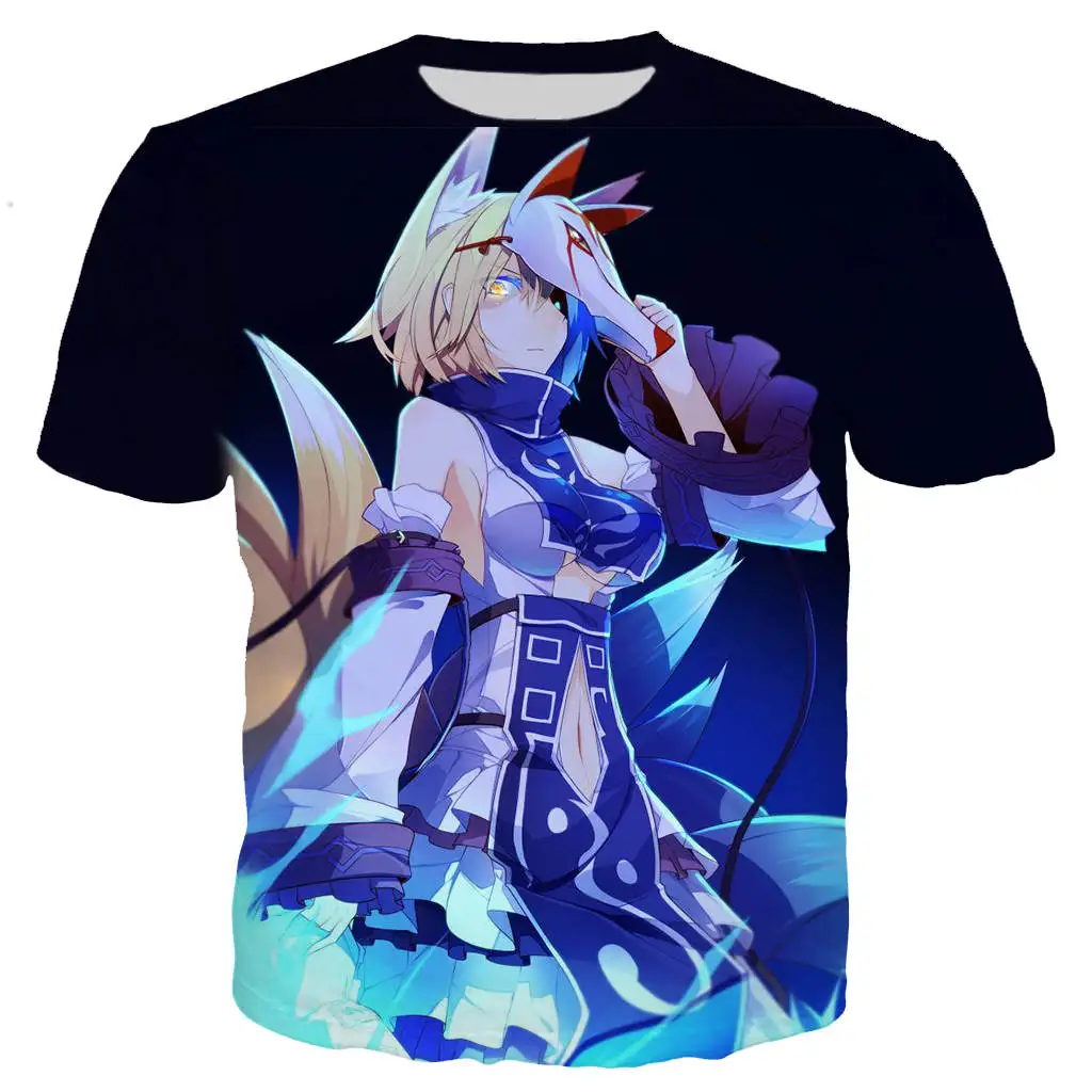 New Cool Summer T Shirt Men/women Game Azur Lane 3D Printed T-shirts Short Sleeve Harajuku Style Tshirt Streetwear Tops 6XL