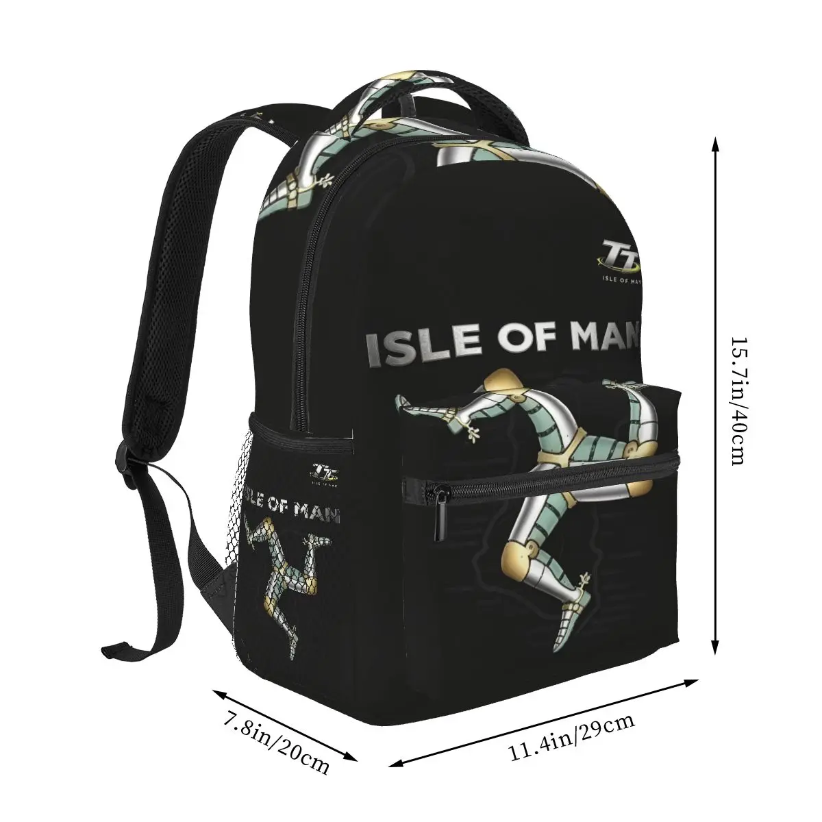 Isle Of Man Tt Road Motorcycle Race Cycling Suit GP Backpack Student Boys Girls BookBag School Bag Shoulder Bags for Men Women