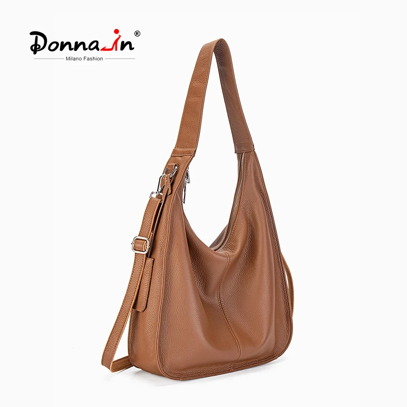 

Donnain Minimalis Large Capacity Genuine Leather Shoulder Bag Women Classic Concise Female Crossbody Bag Solid Color Handbag