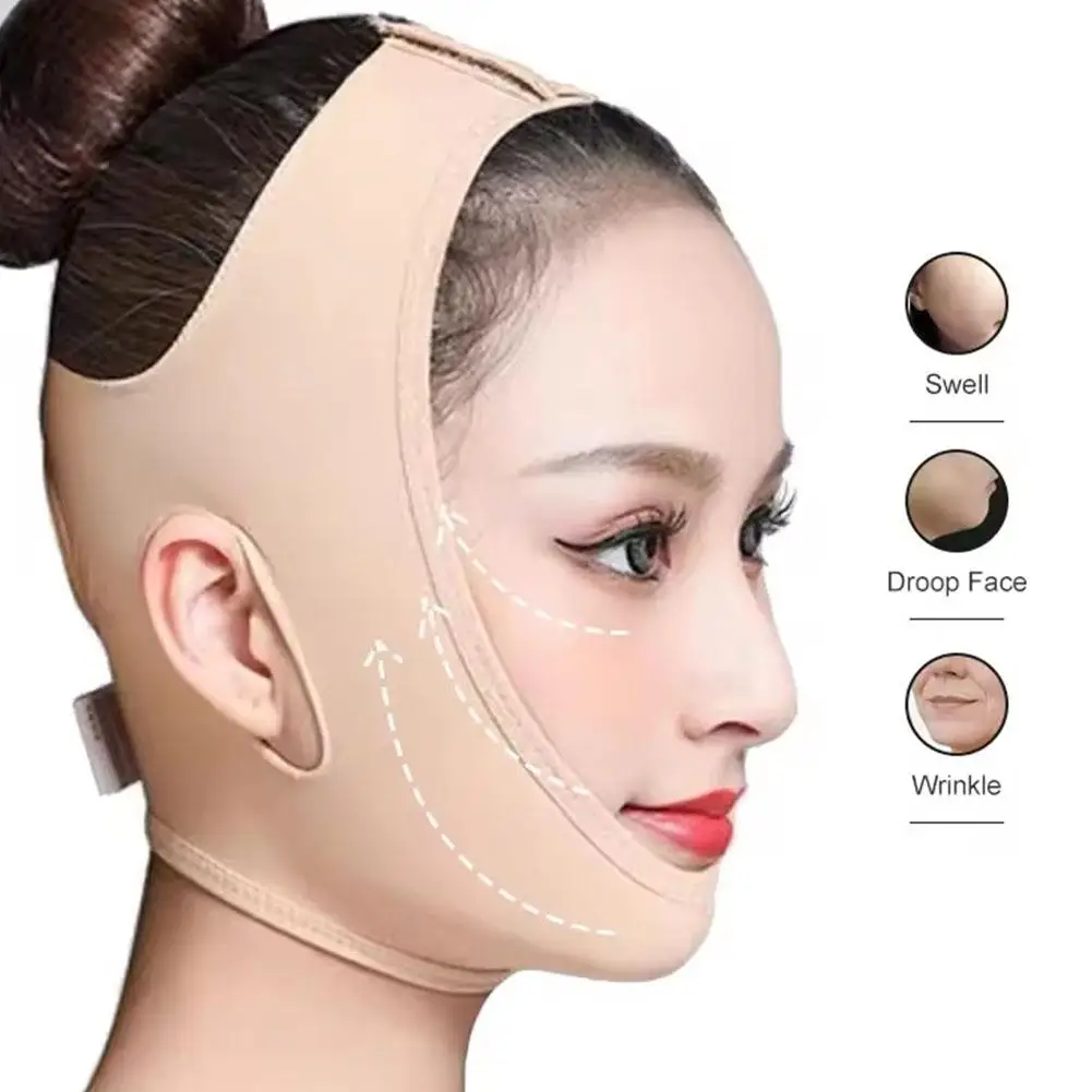 Face V Shaper Slimming Bandage Relaxation Lift Color Shape Belt Double Up Band Massage Reduce Face Chin Thining Lift F2x7