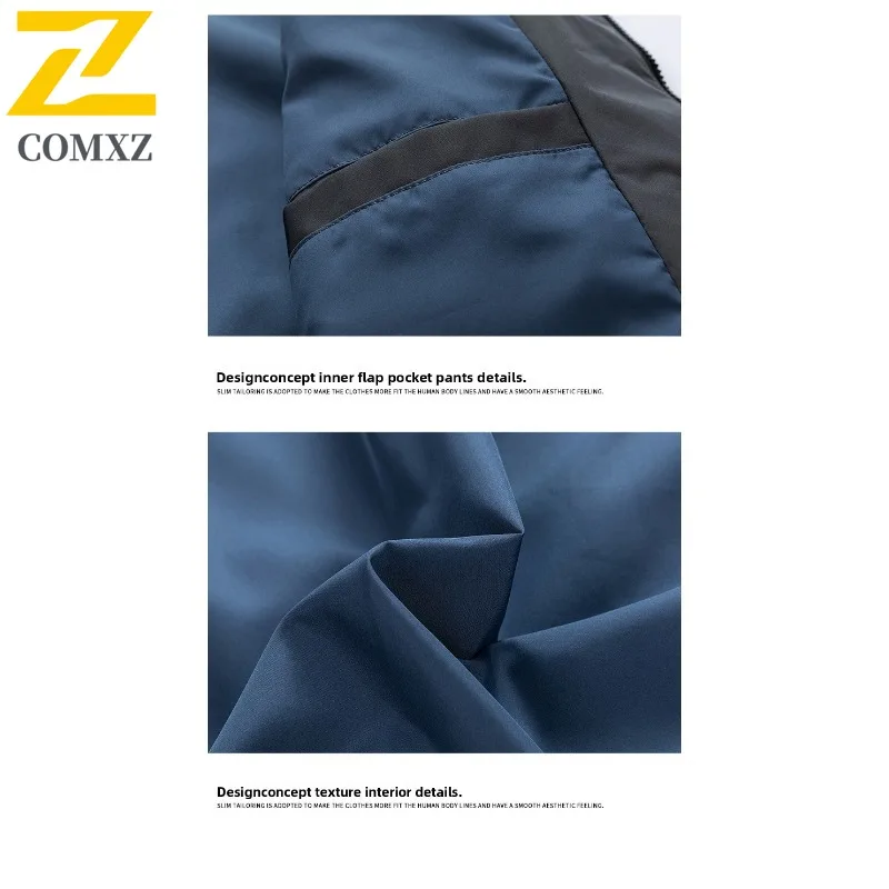 سترة رجالية بغطاء للرأس ملونة للربيع والخريف مقاومة للرياح ومقاومة للماء معطف رياضي للمشي لمسافات طويلة في الهواء الطلق سترة واقية خفيفة الوزن غير رسمية