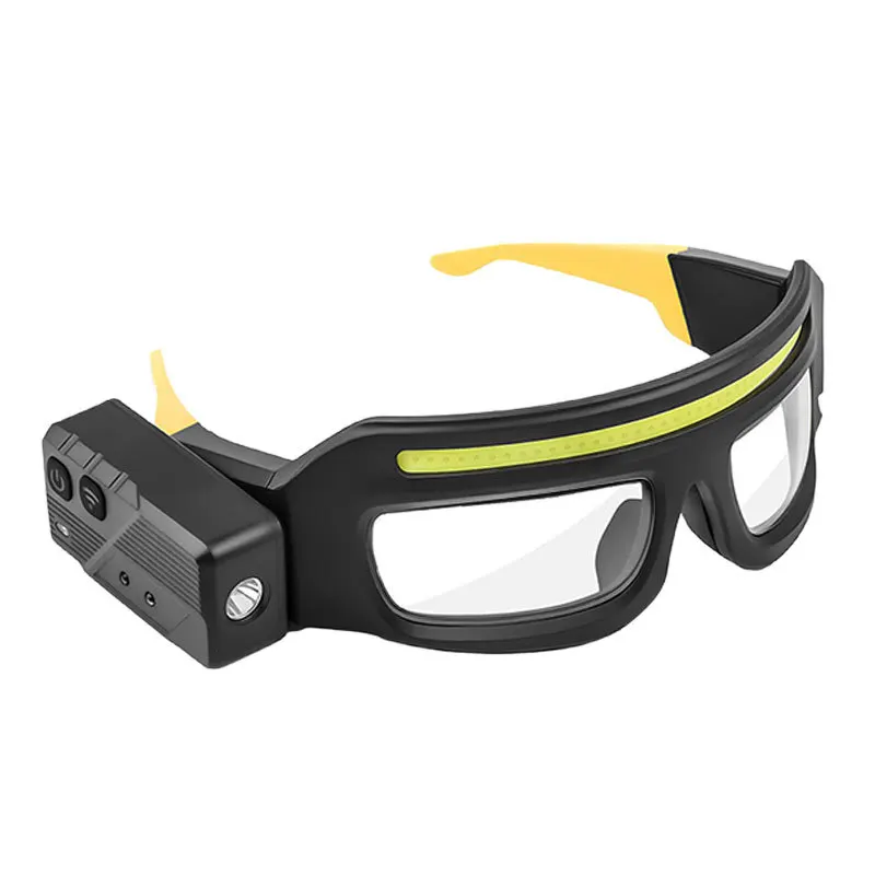 Rechargeable LED Glasses Headlight Glasses with Motion Sensor & Touch Control 5 Modes USB C Glasses for Running Camping Cycling