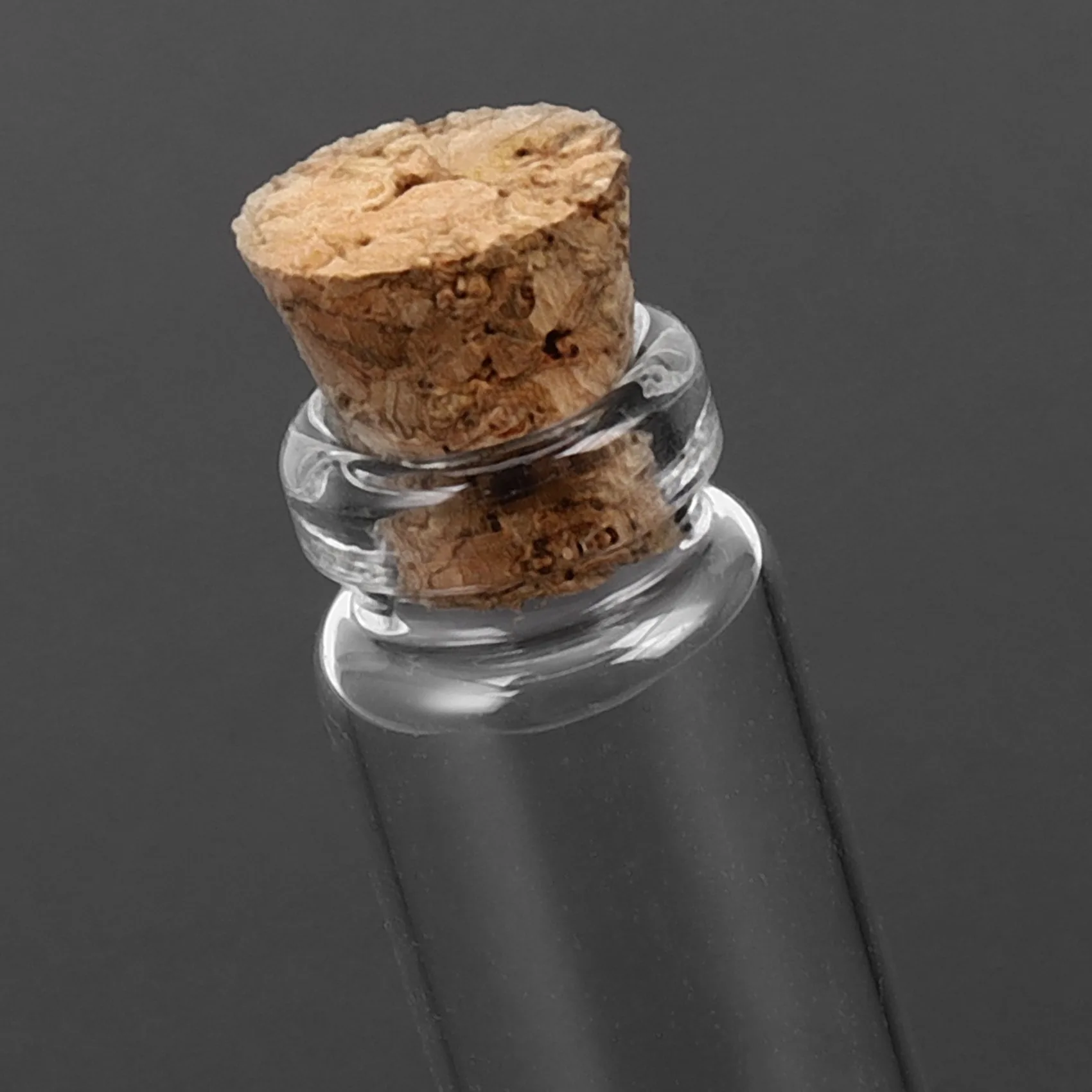 40Pcs 11X32mm Tiny Mini Empty Clear Cork Glass Bottles Vials 2Ml