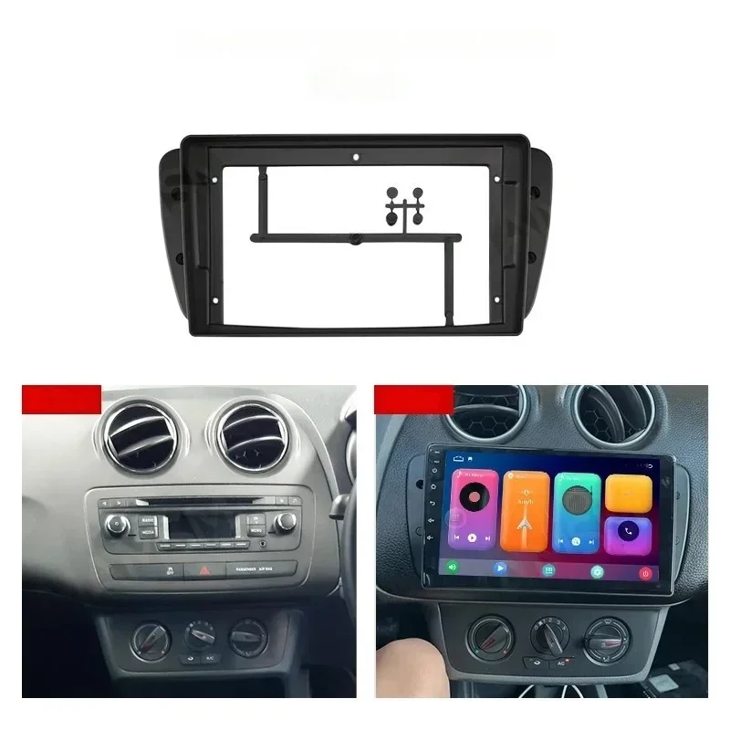 

For SEAT IBIZA 2008-2015 Car Radio Fascia Frame 9 inch 2DIN Stereo Panel Harness Wire Power Cable Adapter Canbus Decoder