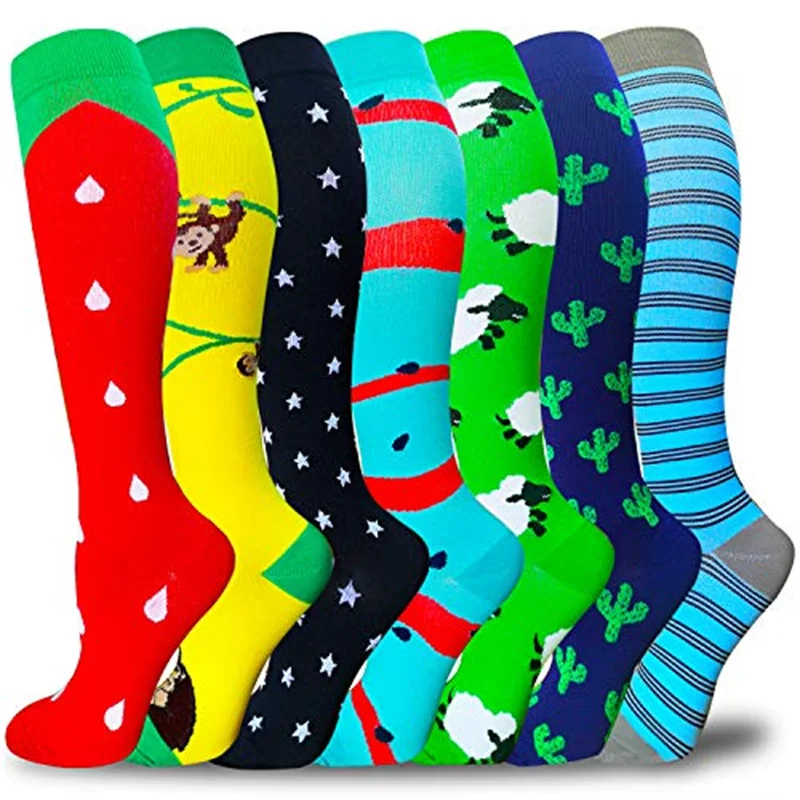 Compression Stockings Men Women Knee High 20-30 MmHg Edema Diabetes Varicose Veins Marathon Running Sports Socks Nurse Socks