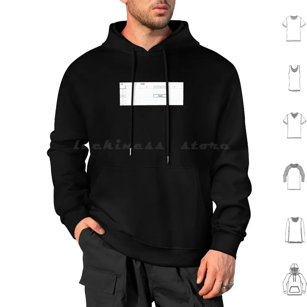 Freak In The Sheets Hoodie cotton Long Sleeve Freak In The Sheets Excel Microsoft Microsoft Excel Spreadsheets Wfh Work From