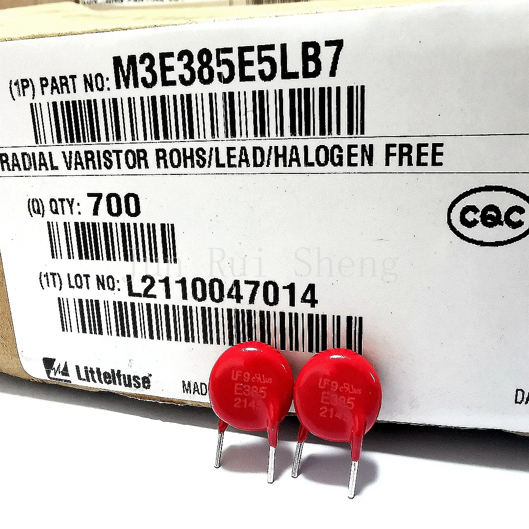 1/10/20PCS 100% Original Litteifuse for M3E385E5LB7 E385 Red Varistor 6KV 3KA 5MM Rheostat AC385 DC505 MOV M3E385E5LB7