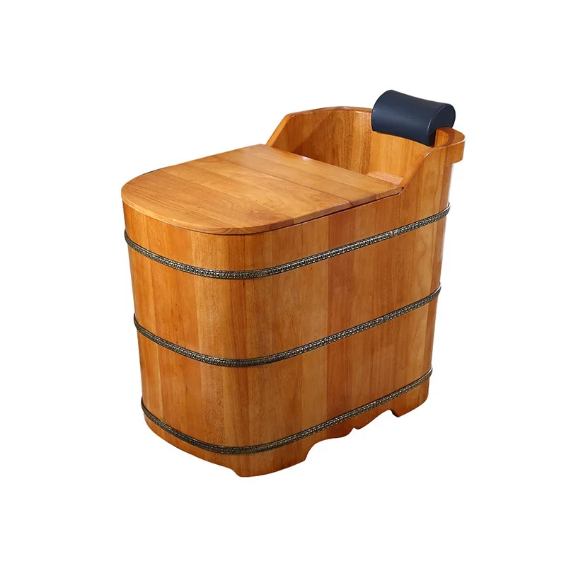 

Small bathroom bath Household wooden bathtub Bathing bath Fumigation bucket