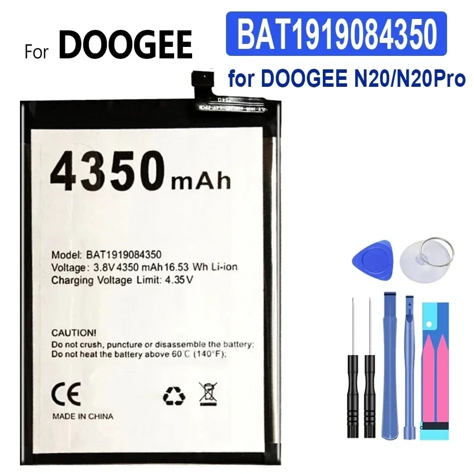 

БАТ 1919084350 Аккумулятор 4350 мАч для мобильного телефона DOOGEE N20 Pro Bateria с бесплатными инструментами