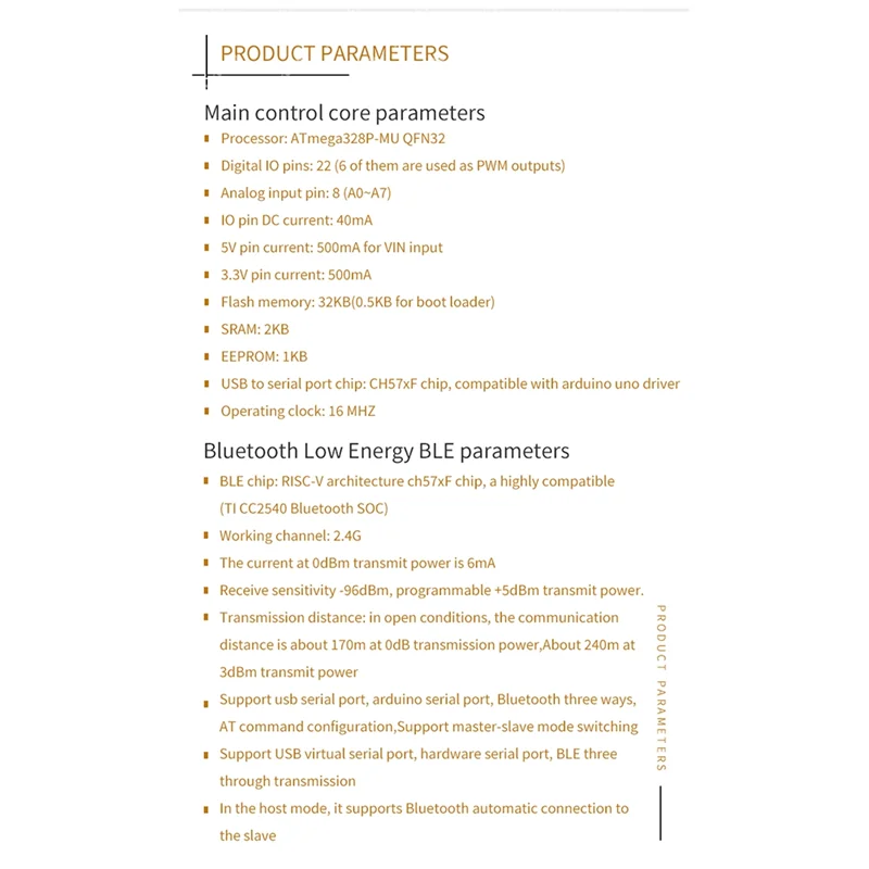 Advanced Suitable For Arduino Nano Upgrade/Integrated CC2540 BLE Bluetooth 4.2/Ble Nano Motherboard Interface Type-C