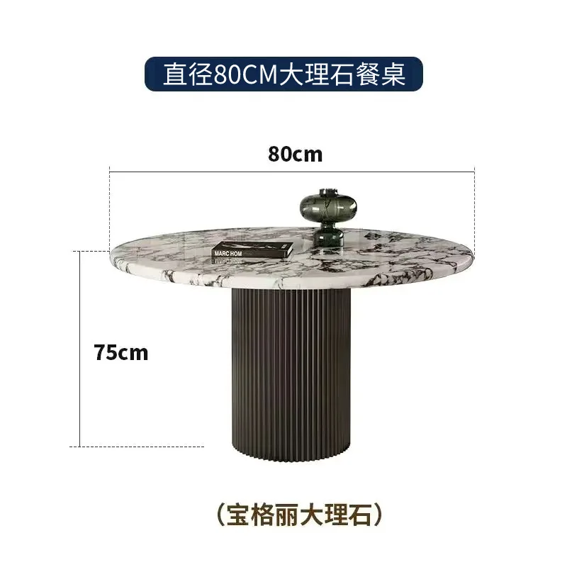 طاولة طعام رخامية بحزام الرياح الكريمي وطاولة طعام وطاولة طعام بلاطة صخرية متقدمة بيضاوية الشكل وشقة صغيرة لتناول الطعام المنزلية #6